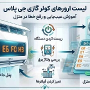 لیست ارورهای کولر گازی جی پلاس